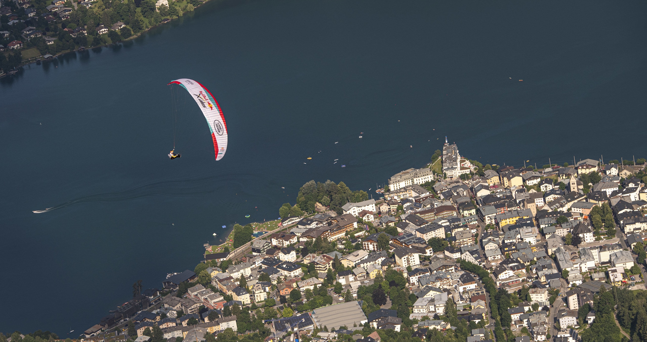 Chrigl Maurer (SUI1) performing during the Red Bull X-Alps at Zell am See / Austria on 28-June-2021. In this endurance adventure race athletes from 18 nations have to fly with paragliders or hike from Salzburg along the alps towards France, around the Mont Blanc back to Salzburg.